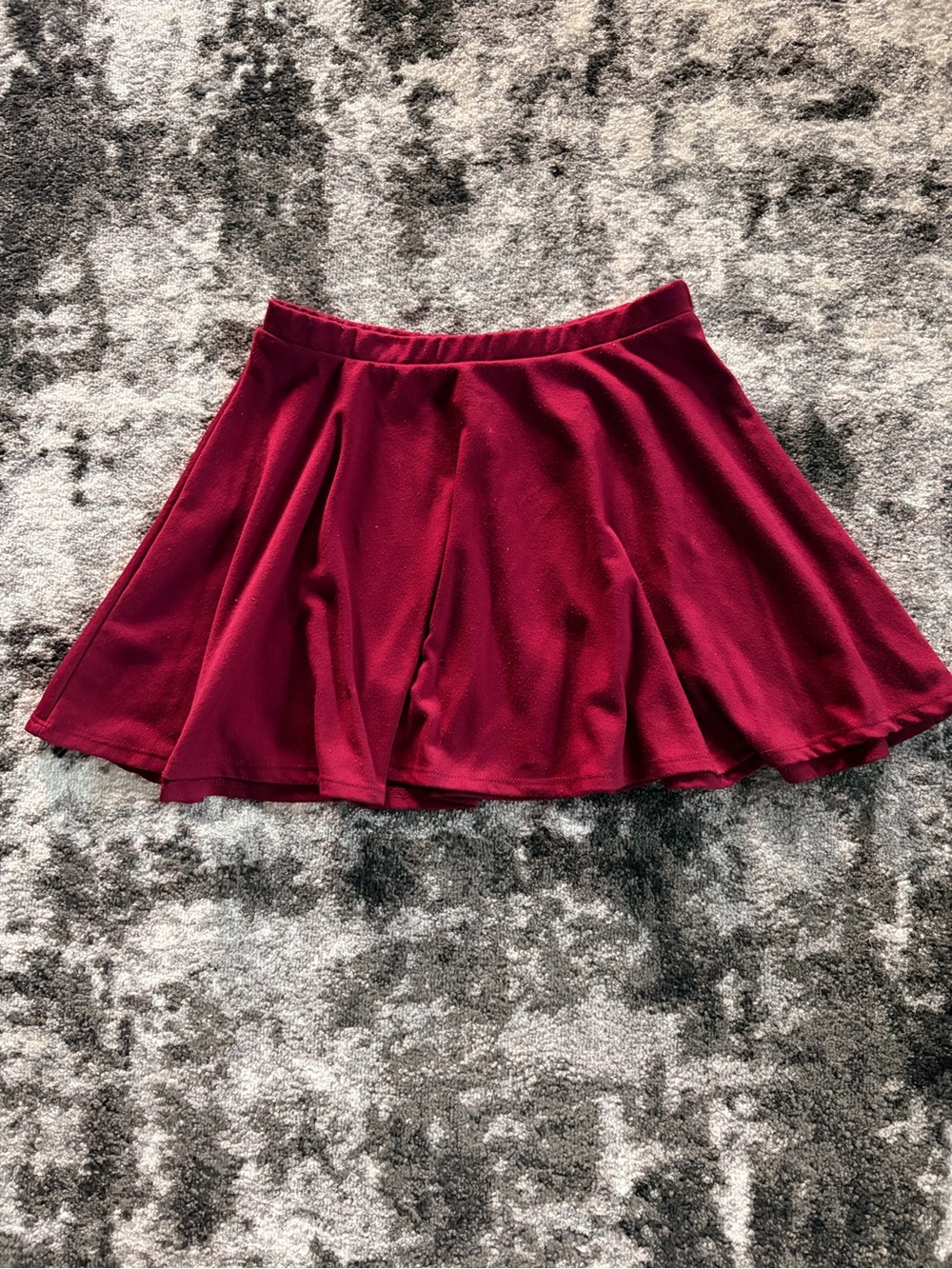 Wet Seal Burgundy Circle Skater Skirt